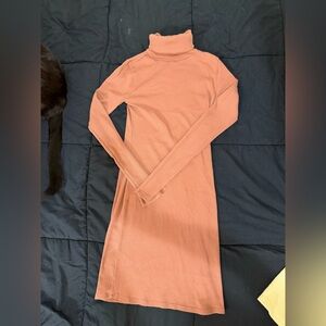 Brownish Turtleneck Dress